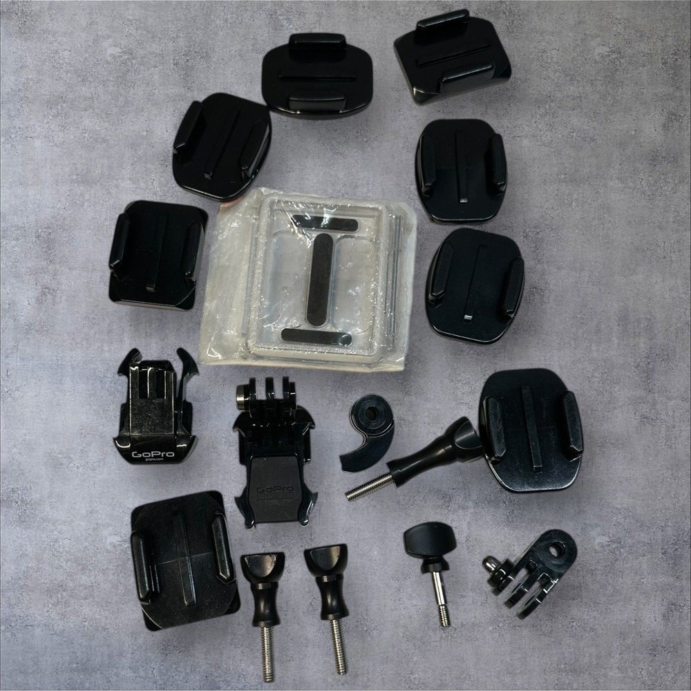 GoPro Accessory Kit Mounts Bases Screws‎ Thumbscrews Case Mounts